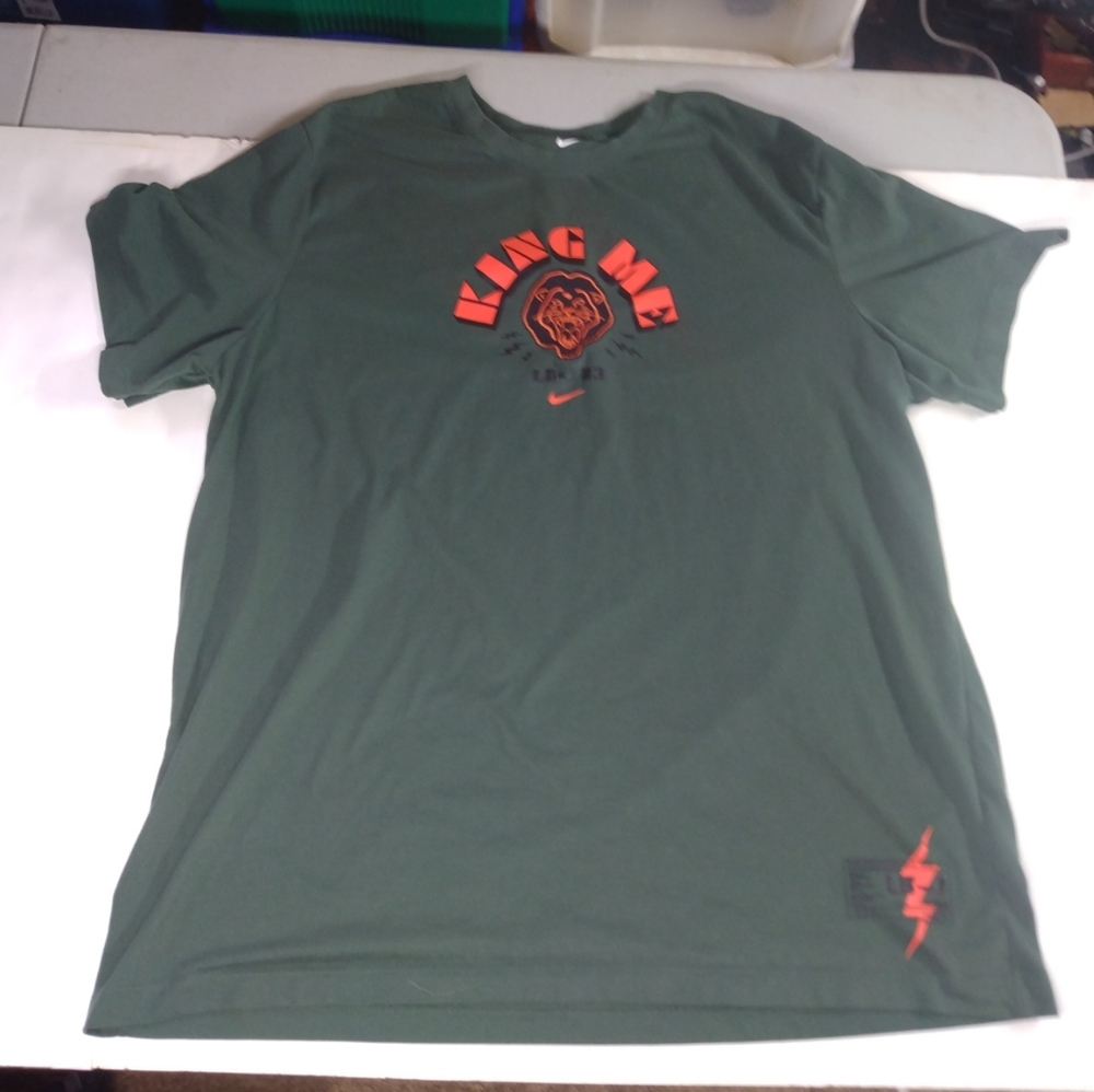 Nike LEBRON JAMES KING ME Dri-Fit Shirt Green LBJ 23 - Mens Size 2XL
